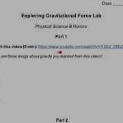 Exploring Gravitational Force Lab