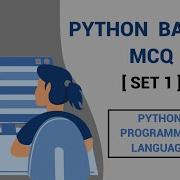 Python Basics MCQ Set 1
