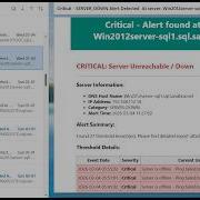 Receiving Alerts And Notification Email In SQL Planner Server Monitoring Category