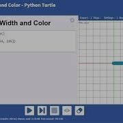Setting Line Width And Color For The Python Turtle