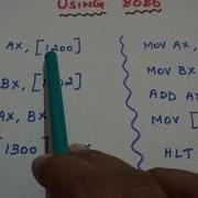 16 Bit Addition Without Carry Using 8086