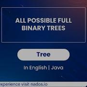 All Possible Full Binary Trees Module Trees In English Java Video 46