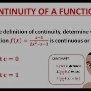 CONTINUITY OF A FUNCTIONS