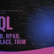 Single Raw Character Function Lpad Rpad Replace Trim In SQL