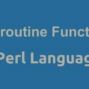 Perl Programming Subroutines And Functions