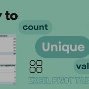 Excel Pivot Table How To Count Unique Values