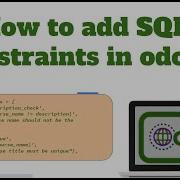 How To Add SQL Constraints Model Constraints UIQUE CHECK