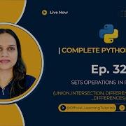 Tutorial 32 Set Operations Union Intersection Differences Symmetric Difference