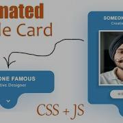 Animated Profile Card Drawer UI Design Using Html CSS Javascript