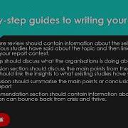 Step By Step Guides To Writing Your Report