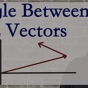 Angle Between 2 Vectors Formula