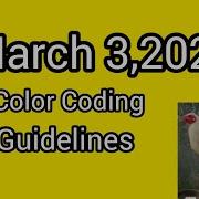 March 3 2026 Color Coding Guidelines