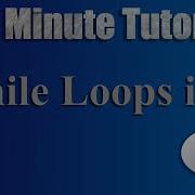 While Loops In R One Minute Tutorials