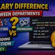 Salary Difference Between Departments Easy SQL Interview Question StrataScratch