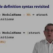 Синтаксис и семантика типов модулей Программирование на OCaml Глава 5 Видео 11