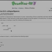 Java Practice It 6 5 CollapseSpaces File Processing Scanner Nested While Loop While Loops