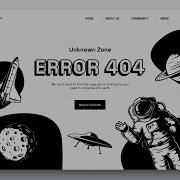 Responsive 404 Page Design Using HTML CSS And JavaScript