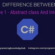 Lecture 1 Difference Between Abstract Class And Interface In C