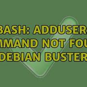 Bash Adduser Command Not Found Debian Buster 3 Solutions