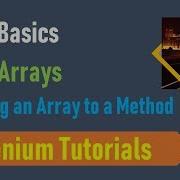 22A Java Basics For Selenium Java Arrays Passing An Array To A Method