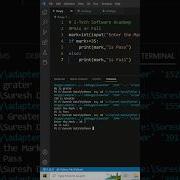 Pass Or Fail Program Using Python Shortsfeed Shorts Shortvideo Viralshorts