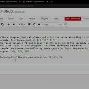 How To Write A Program That Calculates And Print Comma Separated Values With Python