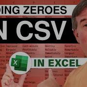 Excel Retain Leading Zeros In CSV Files Issue With ZIP Codes Social Security Episode 481