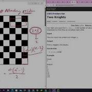 CSES Problem Set Two Knights Introductory Problems 7