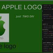How To Make Apple Logo Using HTML And CSS Pure CSS Logo Only Two Div Apple Logo Created Apple