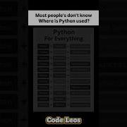 Most People Don T Know These 10 Real World Uses Of Python Shorts Python Learnpython Coding