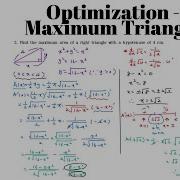 Differentiation HOW TO Optimization Problems Maximum Triangle