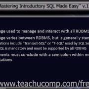 SQL Training Structured Query Language Tutorial What Is SQL Lesson