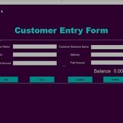 Customer Entry Form For Invoice Billing Software VB NET