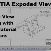 CATIA Exploded View Assembly Drawing Drafting Tutorial CATIA Bill Of Material Balloon
