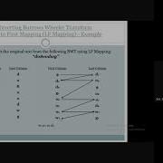 Inverting Burrows Wheeler Transform BWT Last To First LF Mapping Worked Out Example 2