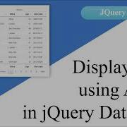 Load Dynamic Data Into Datatable With Ajax JQuery Datatable