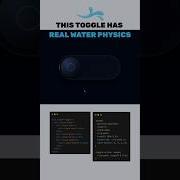 This Toggle Has Real Water Physics Css Coding Webdesign Programming