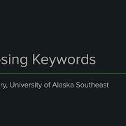 Choosing Keywords