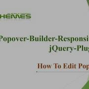How To Edit Popover Popover Builder Responsive JQuery Plugin