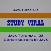 Java Tutorial 28 Constructor In Java StudyViral