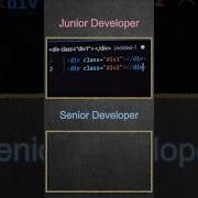 Junior Developer Vs Senior Developer Programming Coding Html Css Javascript Dsa Coder
