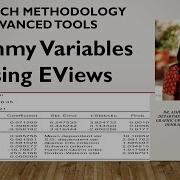 Dummy Variables Using Eviews Regression Dummy Variables