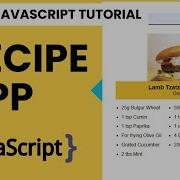 Recipe App With Javascript HTML CSS Javascript