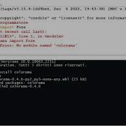 Colorama Install With Pip