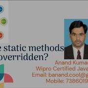 Does Static Method Can Be Overridden In Java