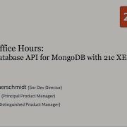 Oracle Database API For MongoDB Use With 21c XE Onprem