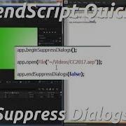 ExtendScript QuickTip Suppress Dialogs
