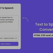 Text To Speech Converter In HTML CSS Javascript Code With Harsh