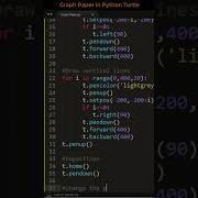 Create Graph Paper Using Python Turtle Shorts Youtubeshorts Python