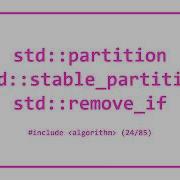 STL Algorithms 10 Std Partition Std Stable Partition Std Remove If